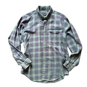 Lochlana by Hathaway Vintage 80s Cotton Wool Plaid Shirt Sz XL